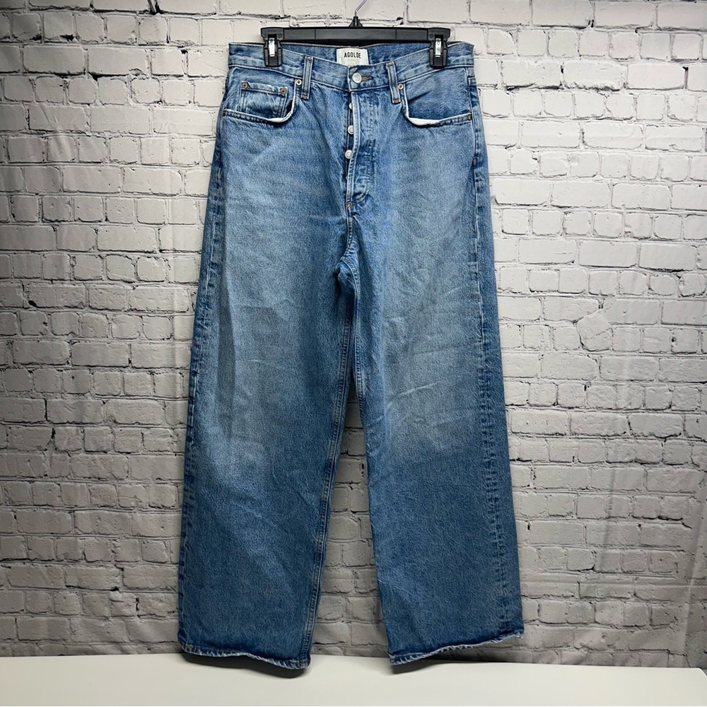 AGOLDE WOMENS Blue Jeans WIDE LEG SIZE 27